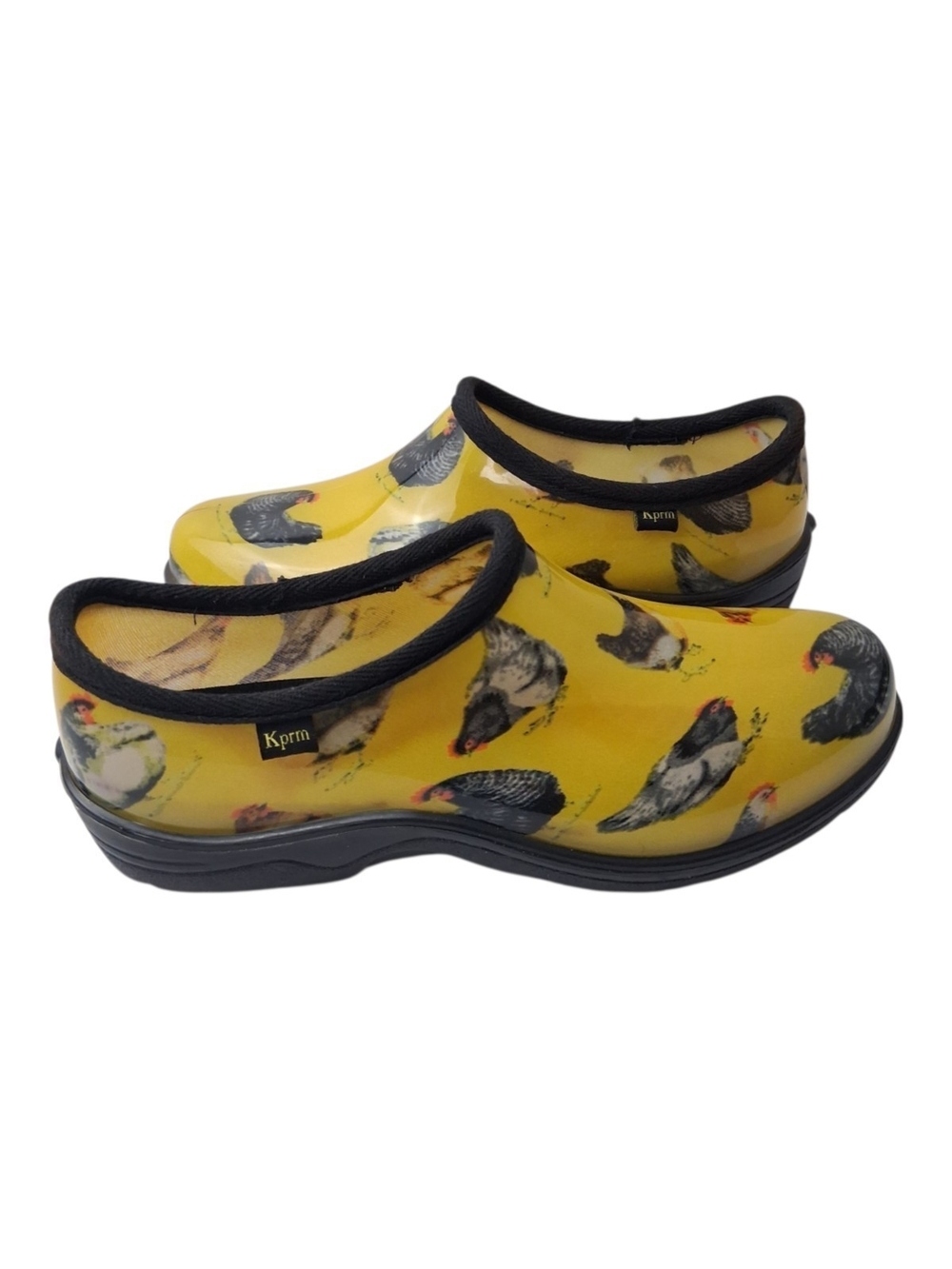 KPRM Women Size 10 Chicken Garden Shoes Clogs Waterproof Rain Mud Slip On Mules